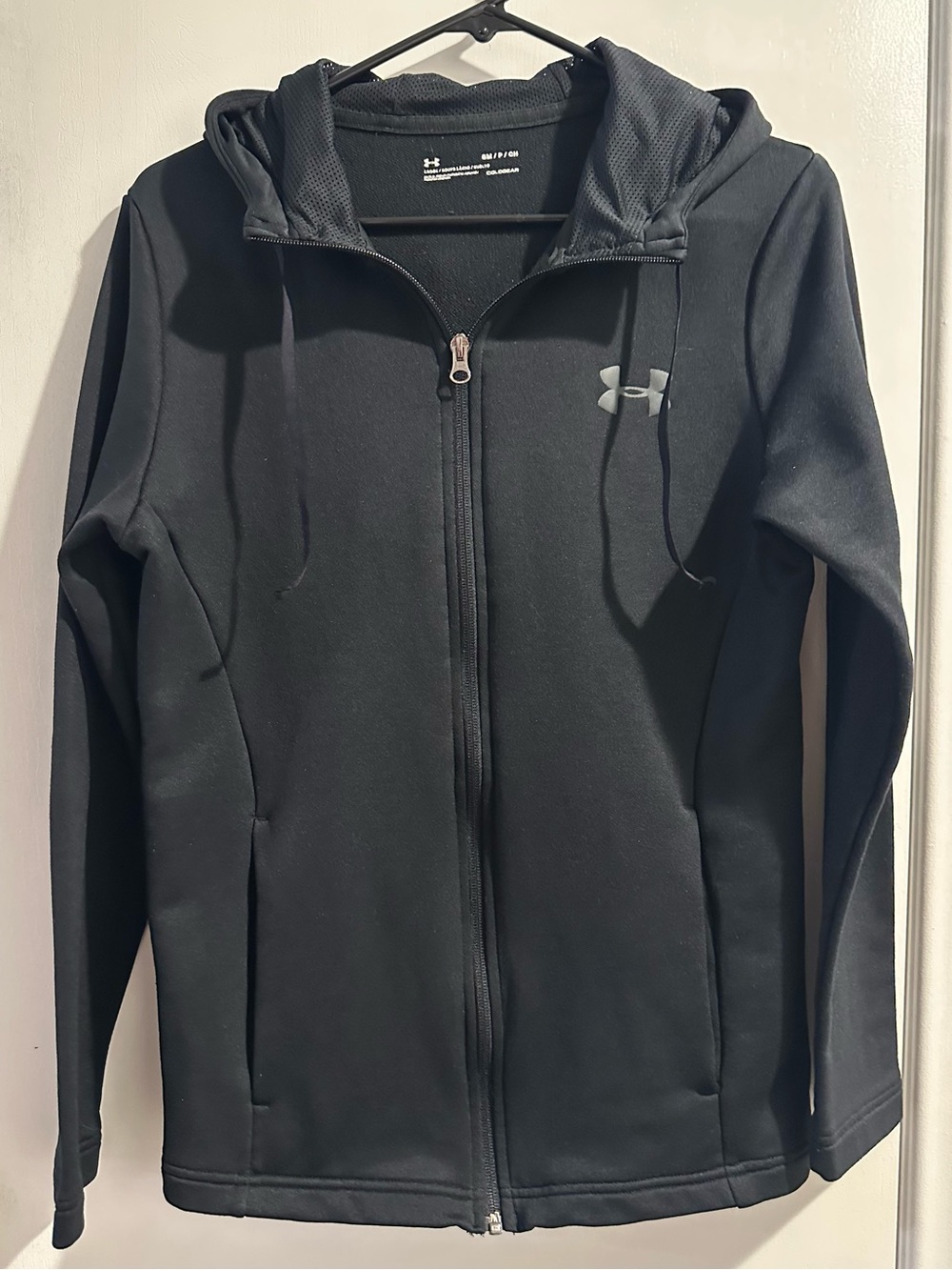 Under Armour ColdGear Men’s Full Zip Hooded Jacket w/ Pockets Black S